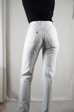 Beau jean Vintage 100% Coton - Blanc Cassé - T. 34/36