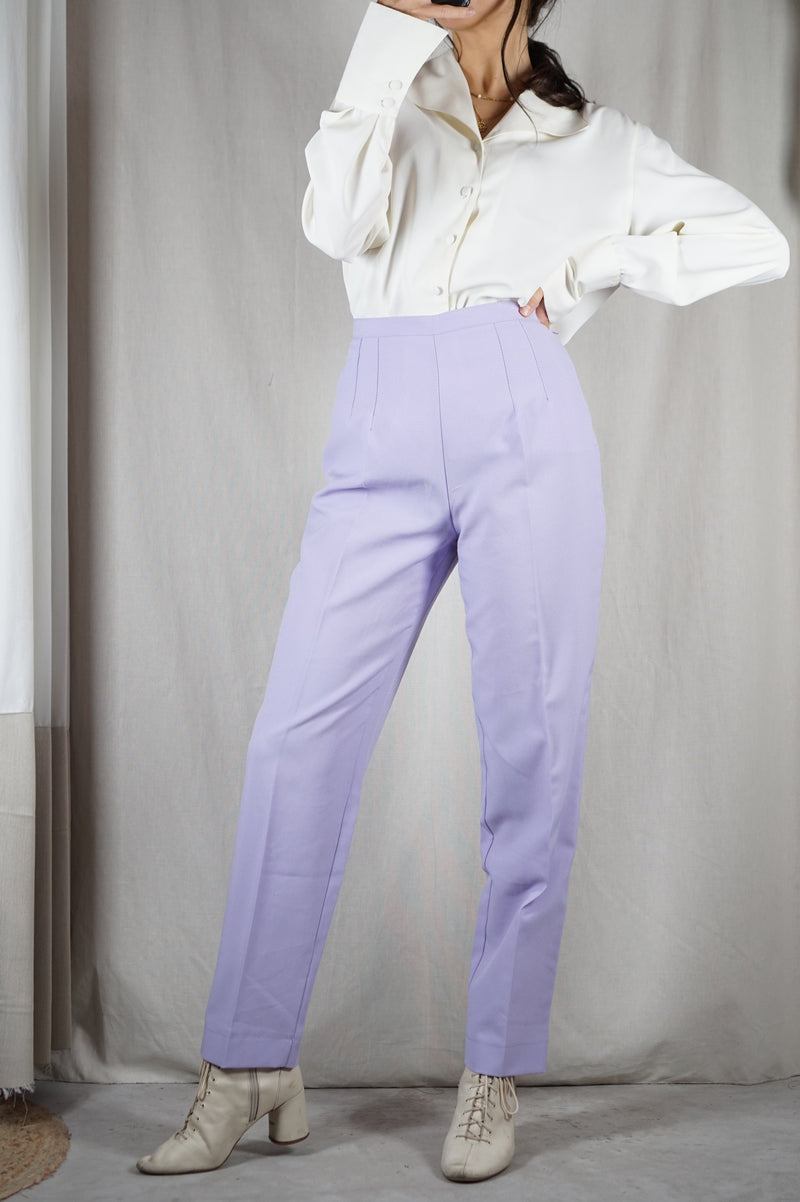 Superbe Pantalon Carotte Vintage Lila - T. 36