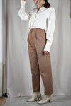 Superbe Pantalon Carotte Vintage en Lin & Coton - T. 34