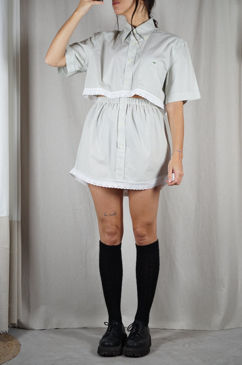 L'Ensemble Chemise Lacoste - Pièce unique faut le voir porté © - Coton & Dentelle - T. grand 36 & 38 - Max recommandé 1m60/62