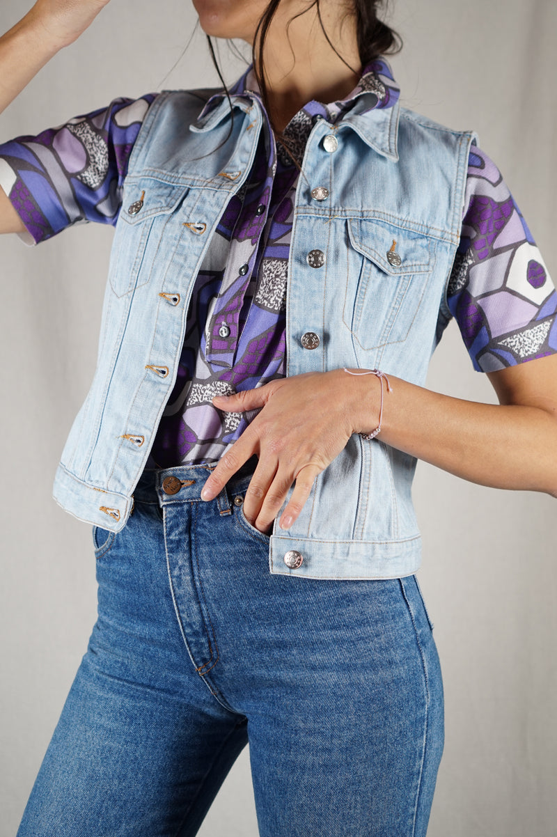 Magnifique Chemise Vintage en Soie - Brodée & Ajourée - T. 38 à grand 40/petit 42