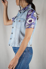 Belle Veste Vintage sans manches en Jean - T.34 & 36