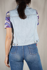 Belle Veste Vintage sans manches en Jean - T.34 & 36