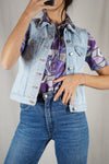 Belle Veste Vintage sans manches en Jean - T.34 & 36