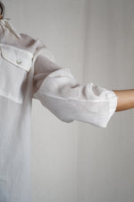 Superbe Chemise/Tunique Vintage blanche - T. 38 à 42