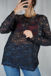 Superbe Haut Vintage en dentelle noire - T. 40 & 42