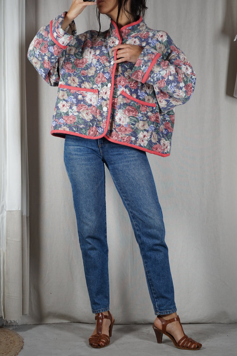 La Veste Fleurie Oversize - T. 40 à 46 - 1m70 minimum recommandé