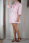 L'Ensemble Upcyclé Rose & Vichy - Coton mélangé - T. grand 34 à petit 38 - T. 1m72 max recommandé