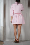 L'Ensemble Upcyclé Rose & Vichy - Coton mélangé - T. grand 34 à petit 38 - T. 1m72 max recommandé