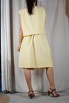 L'Ensemble Upcyclé jaune clair - Lin & Coton - T. 44/46 - Spécial grandes! (au moins 1m65/67)