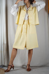 L'Ensemble Upcyclé jaune clair - Lin & Coton - T. 44/46 - Spécial grandes! (au moins 1m65/67)