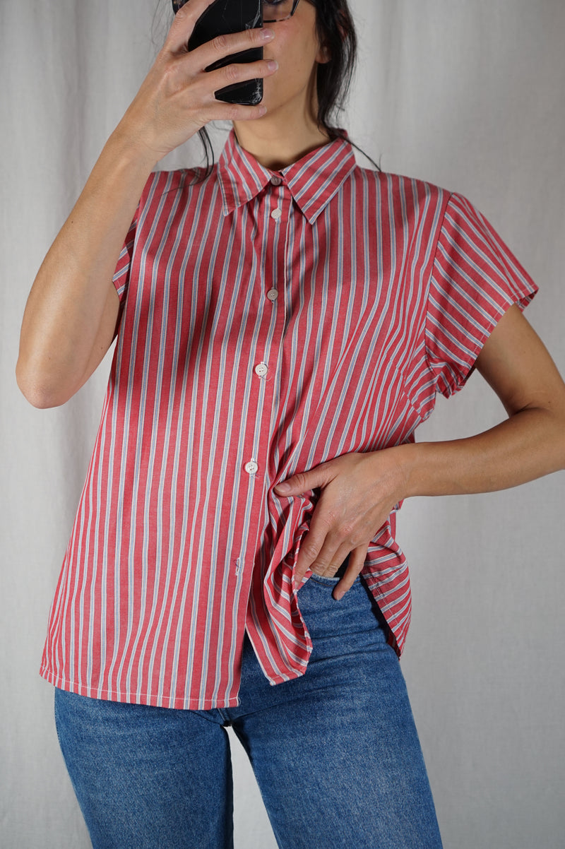 Superbe Chemise Vintage Devernois fleurie - T. grand 40 à 46