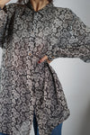 Belle Chemise Vintage longue Crêpée à motifs - T. 40 à 44