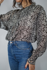 Belle Chemise Vintage longue Crêpée à motifs - T. 40 à 44