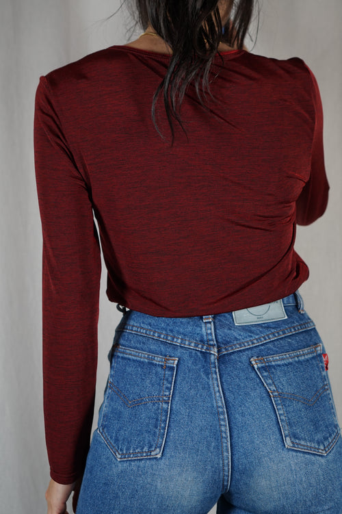 Adorable Top Bordeaux - T. 38 à petit 42