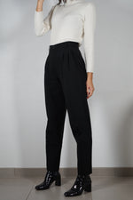 Beau Pantalon Carotte Vintage noir - T. petit 36