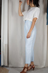 Superbe Pantalon Vintage bleu ciel - T. 38