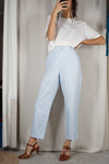 Superbe Pantalon Vintage bleu ciel - T. 38