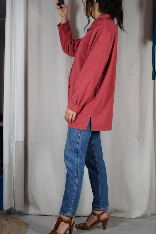 Superbe Veste Vintage en peau de pêche - T. grand 42 à 48