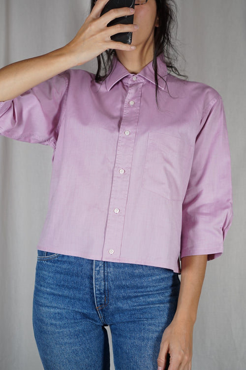 La Chemise à Noeud Glycine - Coton - Pièce unique faut le voir porté © - T. 34 & 36