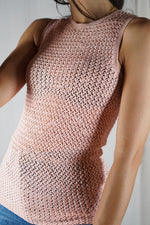 Adorable Top Vintage en crochet - T. 32 à petit 36