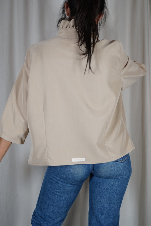 La Chemise Sable à Collerette - Modal mélangé - Pièce unique faut le voir porté © - T. 38 à petit 42