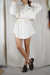 L'Ensemble Chemise Crème - Pièce unique faut le voir porté © - Coton & Broderie anglaise - T. 36 à 40 (lire descr)