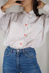 Superbe Chemise Vintage à motifs - Coton & Polyester - Neuve - T. 38 à 42