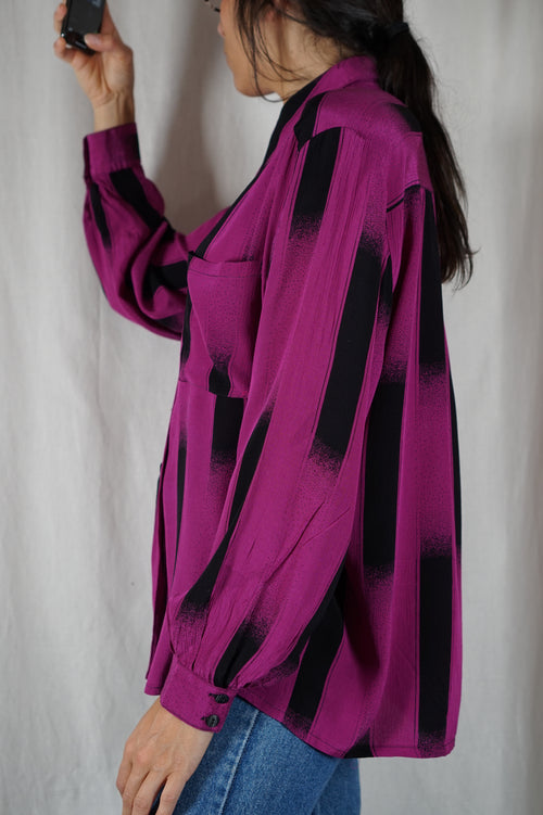 Superbe Chemise Vintage en viscose - T. 38 à 42