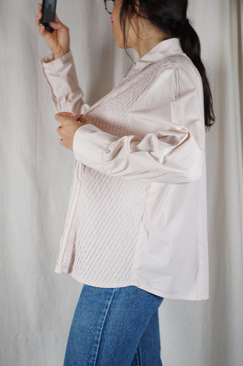 Superbe Chemise Vintage Beige/crème - Coton mélangé - T. 42 à 46