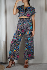 L'Ensemble Fleuri en coton - Pièce unique - T. grand 34/petit 36 - 1m65 max reco