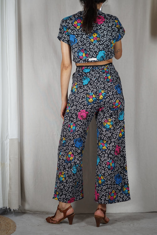 L'Ensemble Fleuri en coton - Pièce unique - T. grand 34/petit 36 - 1m65 max reco