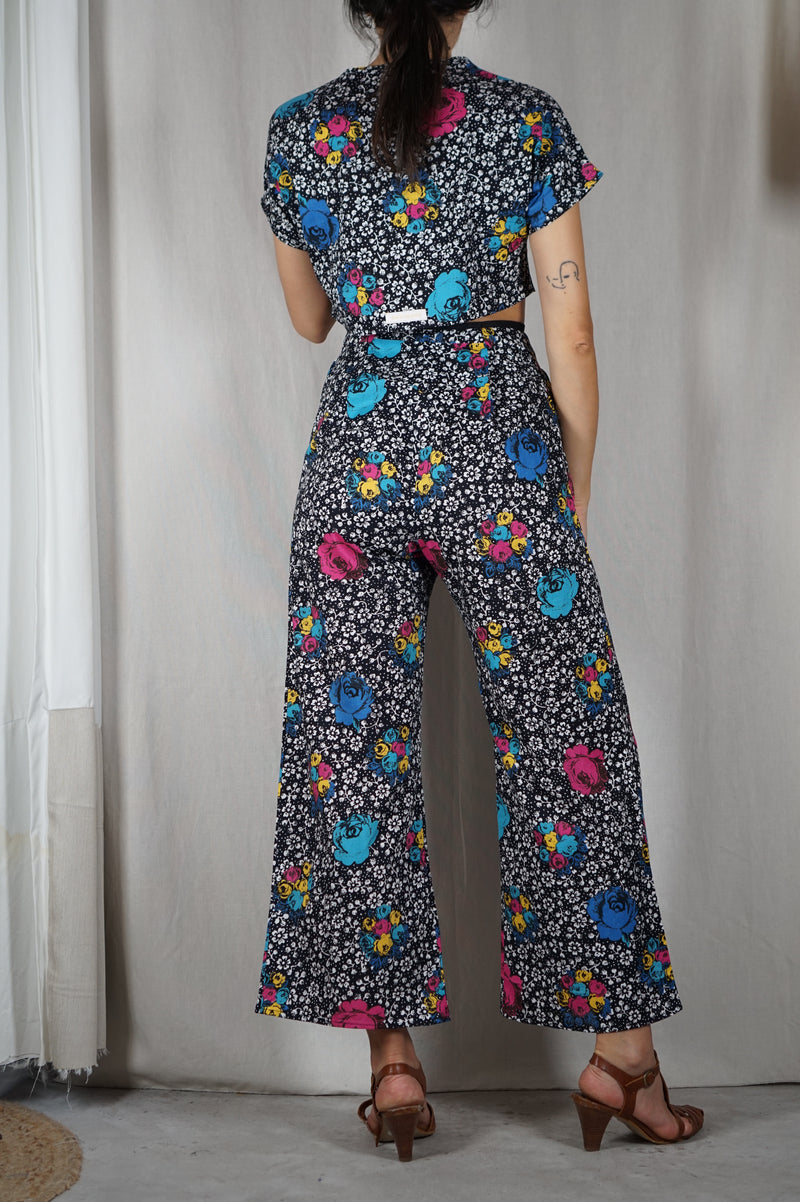 L'Ensemble Fleuri en coton - Pièce unique - T. grand 34/petit 36 - 1m65 max reco