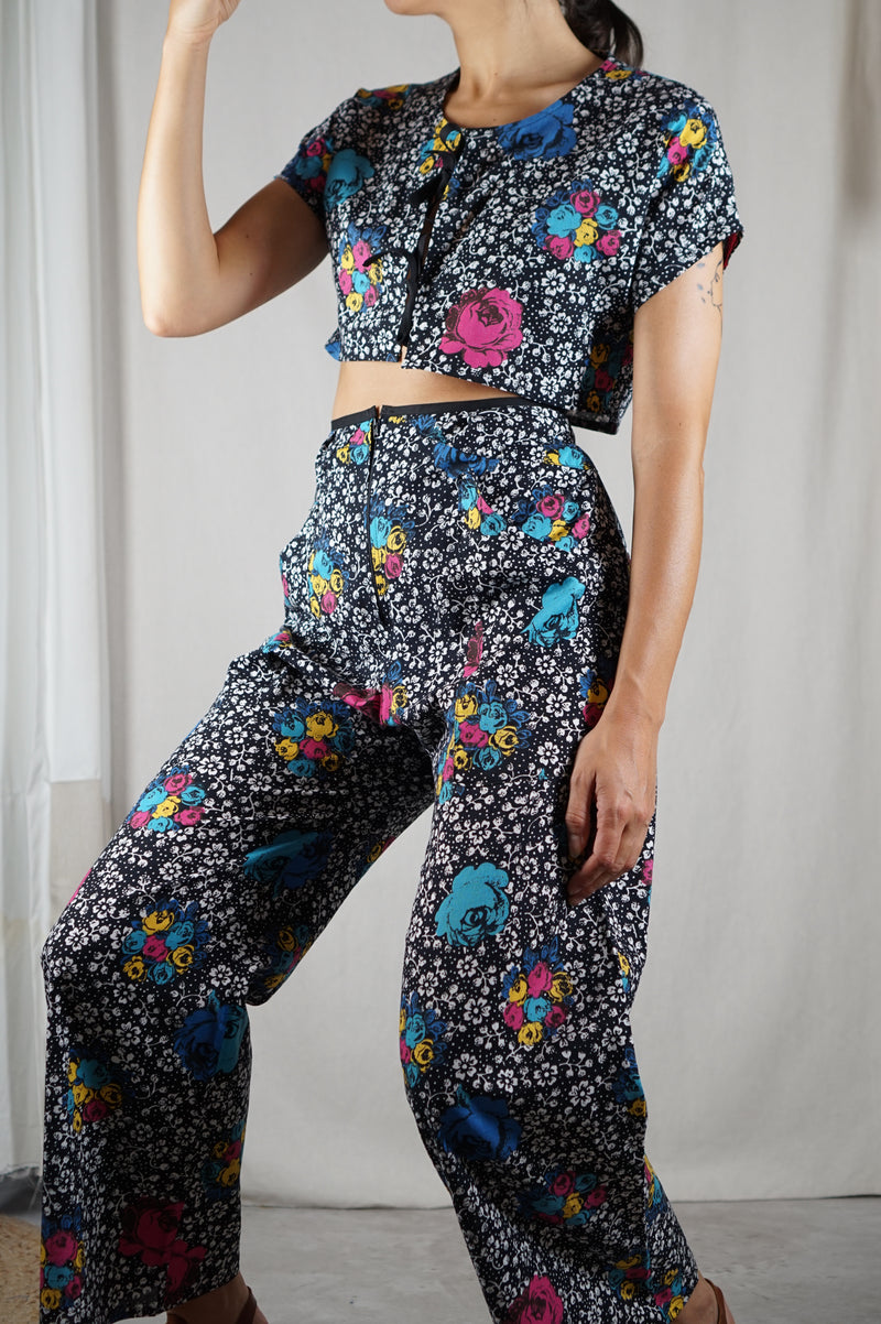 L'Ensemble Fleuri en coton - Pièce unique - T. grand 34/petit 36 - 1m65 max reco