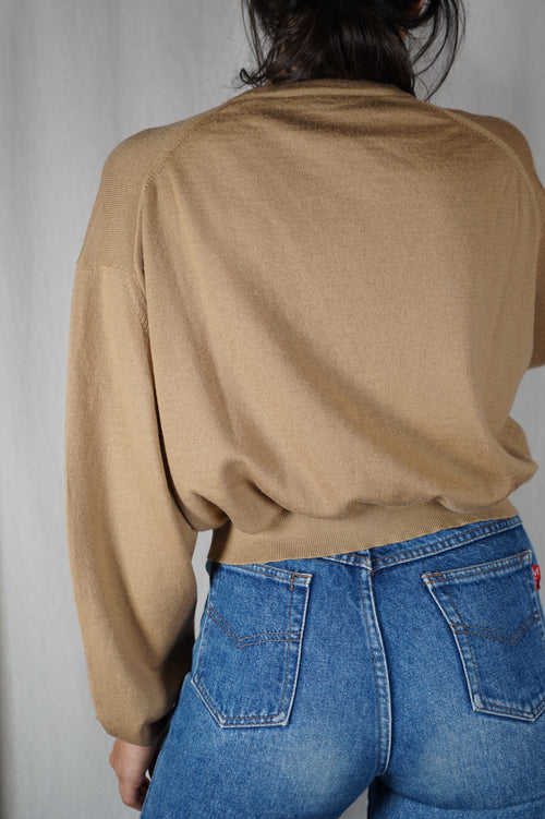 Superbe Pull Vintage upcyclé - Laine fine - T. 36 à petit 42
