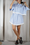 L'Ensemble Chemise Vichy - Pièce unique faut le voir porté © - Coton & Broderie anglaise - T. grand 40 à - Max reco 1m66