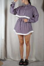 L'Ensemble Chemise imprimé - Pièce unique faut le voir porté © - Coton majoritaire & Broderie anglaise - T. 34 & 36 - Max reco 1m63/64
