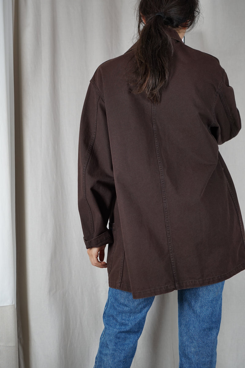 Magnifique Veste Vintage Chocolat - 100% Coton bio - T. 42 à 46