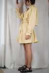 Magnifique Trench Vintage à nouer - Coton & polyester peau-de-pêche - T. 38 & 40