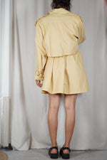 Magnifique Trench Vintage à nouer - Coton & polyester peau-de-pêche - T. 38 & 40