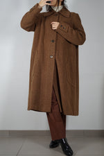 Magnifique Manteau couturière épais en laine - Gros col - T. 40 & 42 - Minimum 1m68 recommandé