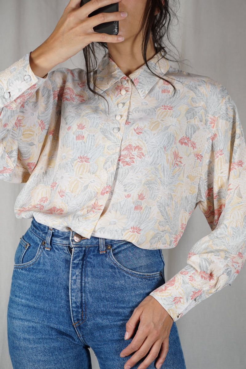 Magnifique Chemise Vintage en viscose - T. 36 à 40