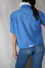 La Chemise Bleu Barbeau à Collerette - Pièce unique faut le voir porté © - T. 34 à 38