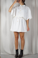L'Ensemble Chemise pur Lin - Pièce unique faut le voir porté © - Lin & Broderie anglaise - T. 38 & 40 - Max 1m65 recommandé