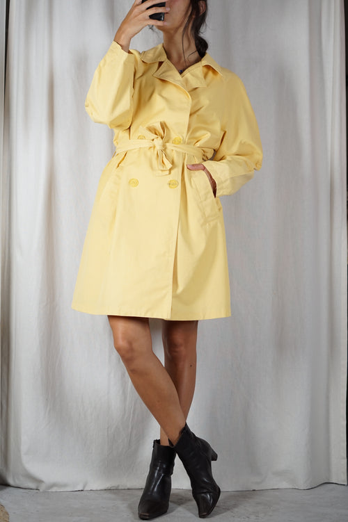 Superbe Trench Vintage Jaune soleil - T. 40 & 42