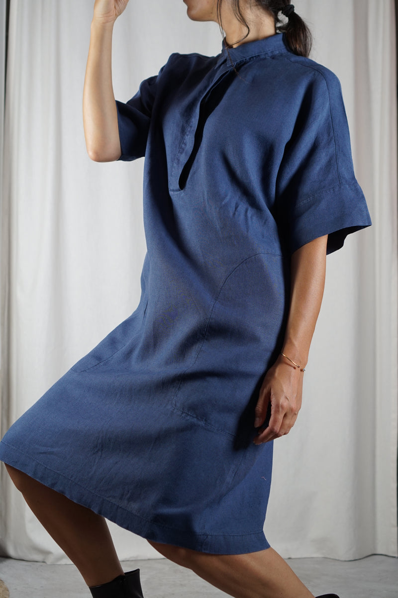 Magnifique Robe longue Vintage en lin - T. 36 & 38 - idéale grandes!