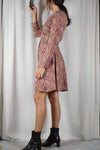 Magnifique Robe Vintage automnale - Rayonne - fabrication canadienne - T. 34 & 36