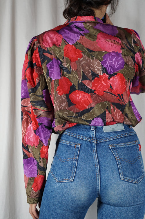 Magnifique Chemise Vintage fleurie - T. 38 & 40