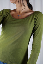 Superbe Haut Vintage vert Pickle - T. 34 & 36