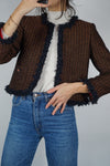 Incroyable Veste Sisley en Tweed comme neuve - T. 34 & petit 36 (1m65/66 max reco)